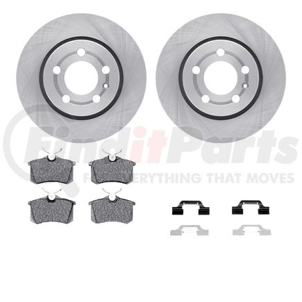 6612-13502 by DYNAMIC FRICTION COMPANY - Rotors with 5000 Euro Ceramic Brake Pads includes Hardware