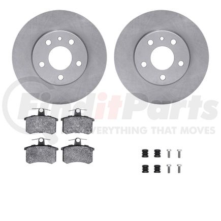 6612-16019 by DYNAMIC FRICTION COMPANY - Rotors with 5000 Euro Ceramic Brake Pads includes Hardware