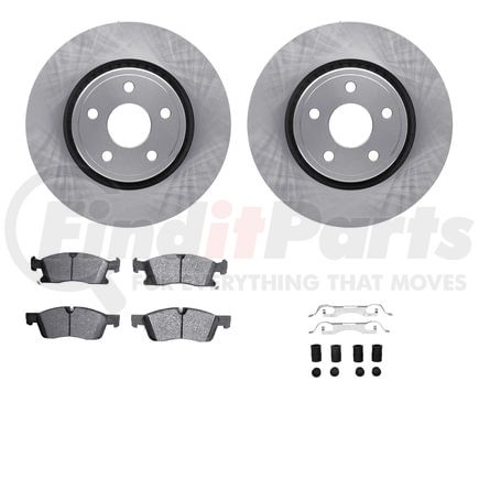 6612-19138 by DYNAMIC FRICTION COMPANY - Rotors with 5000 Euro Ceramic Brake Pads includes Hardware