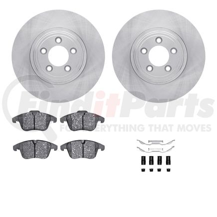 6612-20051 by DYNAMIC FRICTION COMPANY - Rotors with 5000 Euro Ceramic Brake Pads includes Hardware