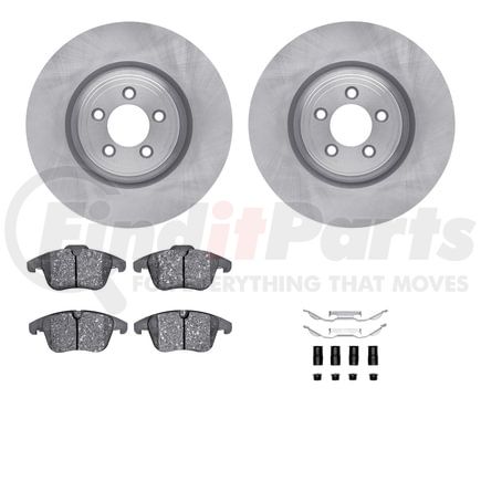 6612-20066 by DYNAMIC FRICTION COMPANY - Rotors with 5000 Euro Ceramic Brake Pads includes Hardware