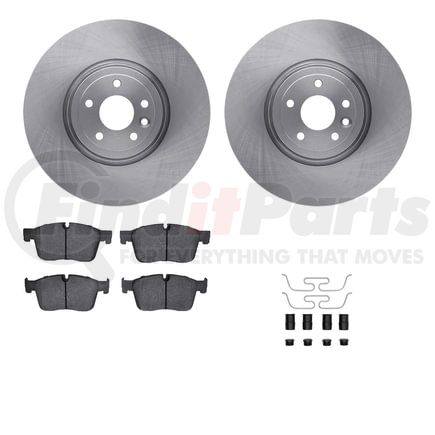 6612-20095 by DYNAMIC FRICTION COMPANY - Rotors with 5000 Euro Ceramic Brake Pads includes Hardware