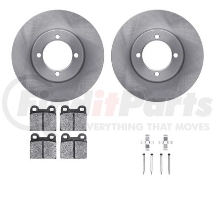 6612-22006 by DYNAMIC FRICTION COMPANY - Rotors with 5000 Euro Ceramic Brake Pads includes Hardware