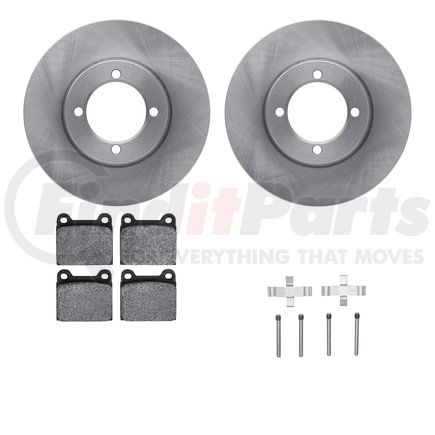 6612-22007 by DYNAMIC FRICTION COMPANY - Rotors with 5000 Euro Ceramic Brake Pads includes Hardware