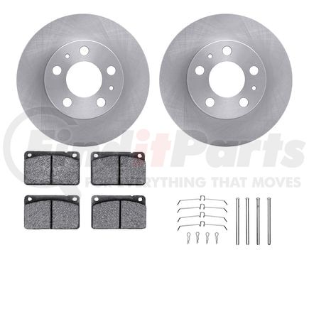 6612-27035 by DYNAMIC FRICTION COMPANY - Rotors with 5000 Euro Ceramic Brake Pads includes Hardware