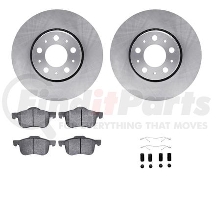 6612-27127 by DYNAMIC FRICTION COMPANY - Rotors with 5000 Euro Ceramic Brake Pads includes Hardware