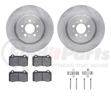 6612-27143 by DYNAMIC FRICTION COMPANY - Rotors with 5000 Euro Ceramic Brake Pads includes Hardware
