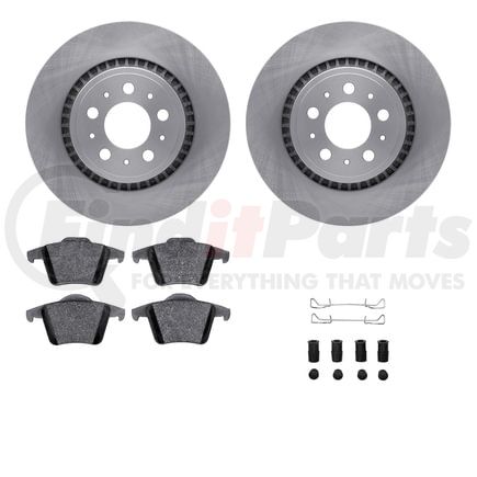 6612-27183 by DYNAMIC FRICTION COMPANY - Rotors with 5000 Euro Ceramic Brake Pads includes Hardware