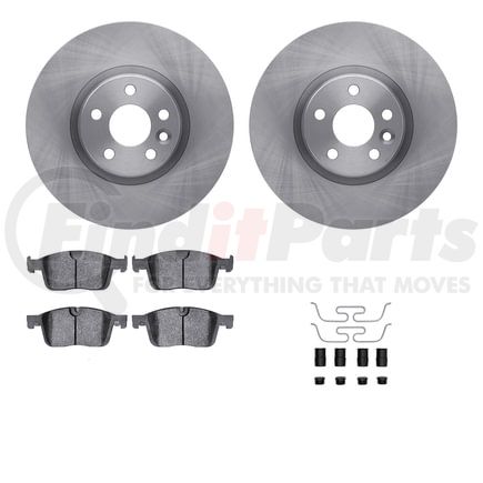 6612-27227 by DYNAMIC FRICTION COMPANY - Rotors with 5000 Euro Ceramic Brake Pads includes Hardware
