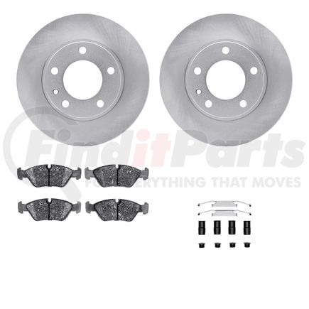 6612-31039 by DYNAMIC FRICTION COMPANY - Rotors with 5000 Euro Ceramic Brake Pads includes Hardware