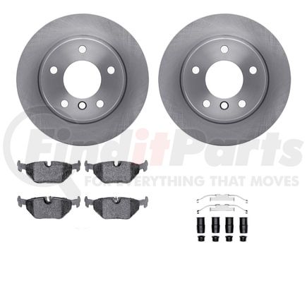 6612-31223 by DYNAMIC FRICTION COMPANY - Rotors with 5000 Euro Ceramic Brake Pads includes Hardware