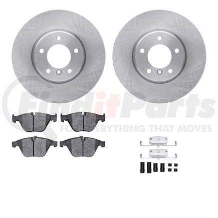 6612-31234 by DYNAMIC FRICTION COMPANY - Rotors with 5000 Euro Ceramic Brake Pads includes Hardware