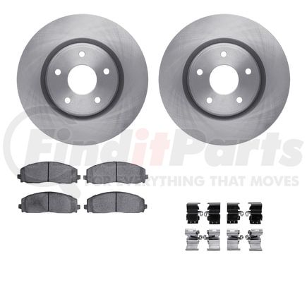 6612-40017 by DYNAMIC FRICTION COMPANY - Rotors with 5000 Euro Ceramic Brake Pads includes Hardware