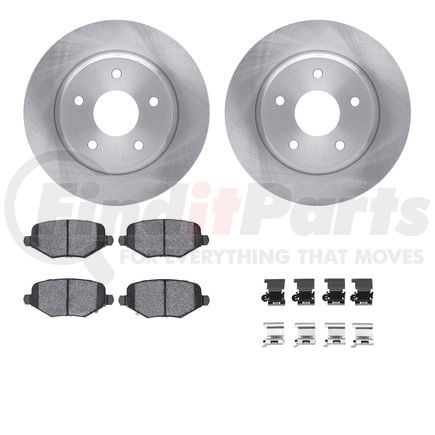 6612-40012 by DYNAMIC FRICTION COMPANY - Rotors with 5000 Euro Ceramic Brake Pads includes Hardware