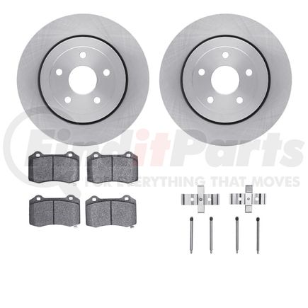 6612-42007 by DYNAMIC FRICTION COMPANY - Rotors with 5000 Euro Ceramic Brake Pads includes Hardware