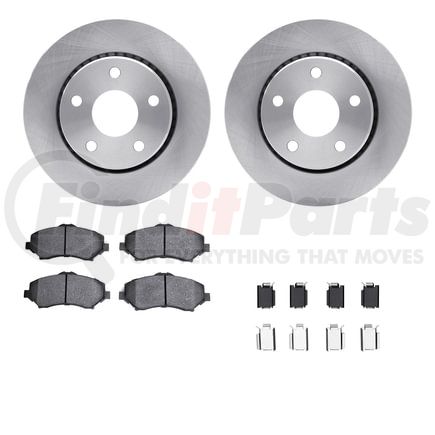 6612-42049 by DYNAMIC FRICTION COMPANY - Rotors with 5000 Euro Ceramic Brake Pads includes Hardware