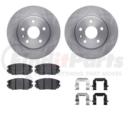 6612-45011 by DYNAMIC FRICTION COMPANY - Rotors with 5000 Euro Ceramic Brake Pads includes Hardware