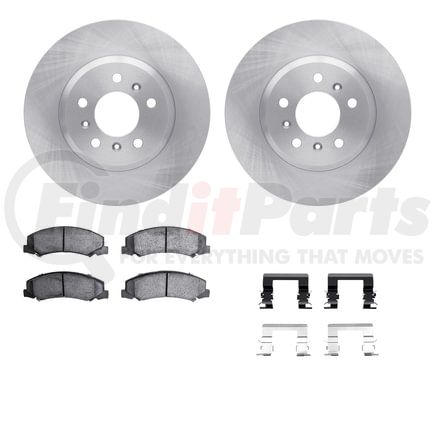 6612-45007 by DYNAMIC FRICTION COMPANY - Rotors with 5000 Euro Ceramic Brake Pads includes Hardware