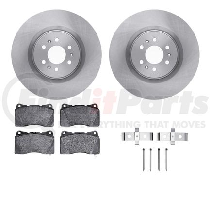 6612-46017 by DYNAMIC FRICTION COMPANY - Rotors with 5000 Euro Ceramic Brake Pads includes Hardware