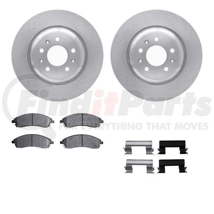 6612-46025 by DYNAMIC FRICTION COMPANY - Rotors with 5000 Euro Ceramic Brake Pads includes Hardware