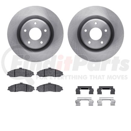 6612-46033 by DYNAMIC FRICTION COMPANY - Rotors with 5000 Euro Ceramic Brake Pads includes Hardware