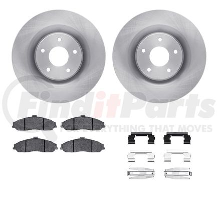 6612-46038 by DYNAMIC FRICTION COMPANY - Rotors with 5000 Euro Ceramic Brake Pads includes Hardware