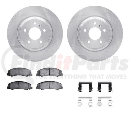 6612-46047 by DYNAMIC FRICTION COMPANY - Rotors with 5000 Euro Ceramic Brake Pads includes Hardware