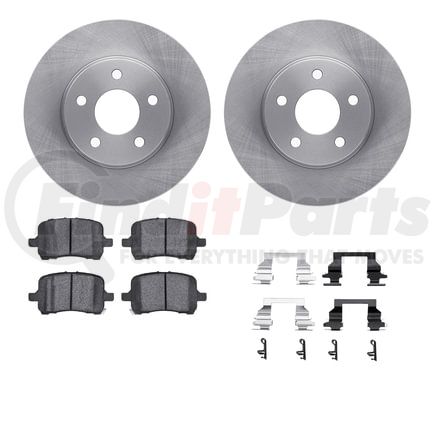 6612-47019 by DYNAMIC FRICTION COMPANY - Rotors with 5000 Euro Ceramic Brake Pads includes Hardware