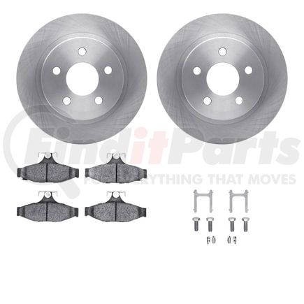 6612-47007 by DYNAMIC FRICTION COMPANY - Rotors with 5000 Euro Ceramic Brake Pads includes Hardware