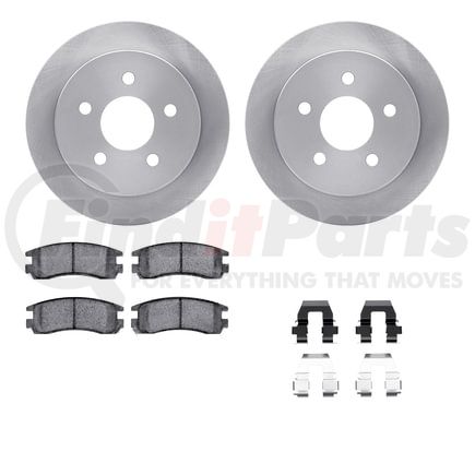 6612-52007 by DYNAMIC FRICTION COMPANY - Rotors with 5000 Euro Ceramic Brake Pads includes Hardware
