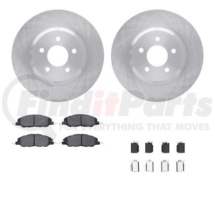 6612-54039 by DYNAMIC FRICTION COMPANY - Rotors with 5000 Euro Ceramic Brake Pads includes Hardware
