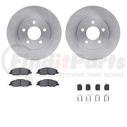 6612-54035 by DYNAMIC FRICTION COMPANY - Rotors with 5000 Euro Ceramic Brake Pads includes Hardware