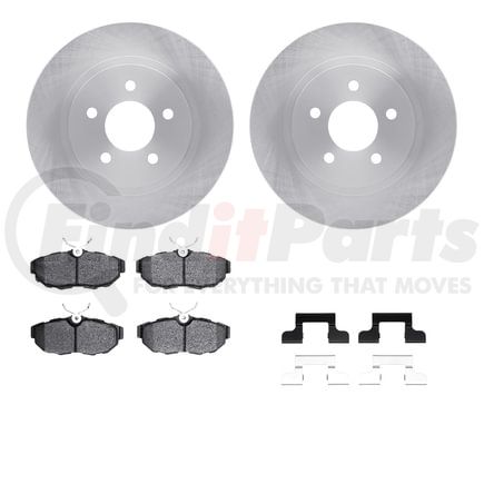 6612-54046 by DYNAMIC FRICTION COMPANY - Rotors with 5000 Euro Ceramic Brake Pads includes Hardware