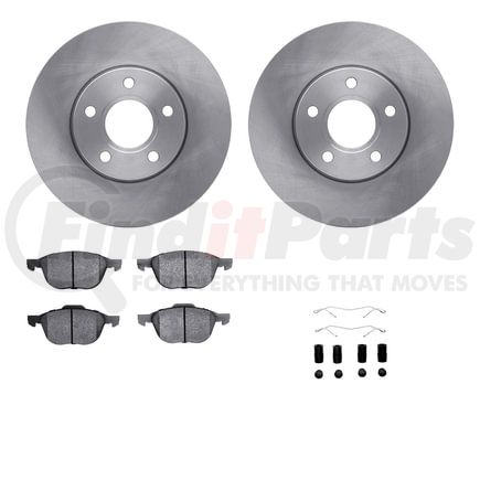 6612-54071 by DYNAMIC FRICTION COMPANY - Rotors with 5000 Euro Ceramic Brake Pads includes Hardware