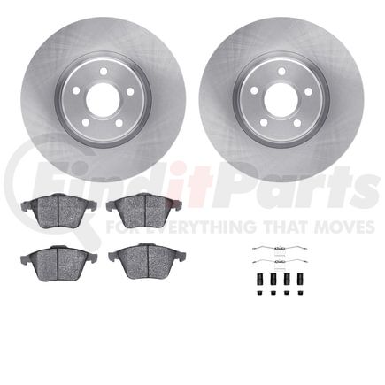 6612-54079 by DYNAMIC FRICTION COMPANY - Rotors with 5000 Euro Ceramic Brake Pads includes Hardware