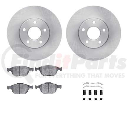 6612-54103 by DYNAMIC FRICTION COMPANY - Rotors with 5000 Euro Ceramic Brake Pads includes Hardware