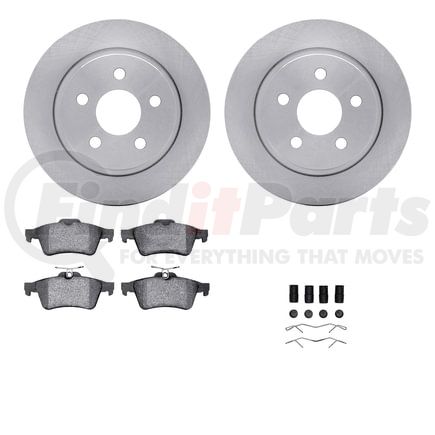 6612-54117 by DYNAMIC FRICTION COMPANY - Rotors with 5000 Euro Ceramic Brake Pads includes Hardware