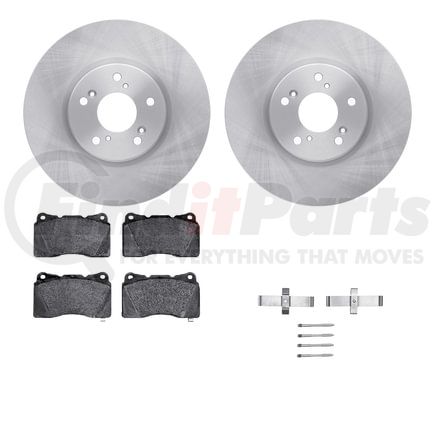 6612-58023 by DYNAMIC FRICTION COMPANY - Rotors with 5000 Euro Ceramic Brake Pads includes Hardware