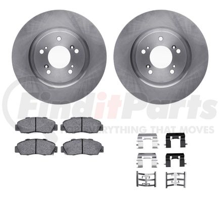 6612-58019 by DYNAMIC FRICTION COMPANY - Rotors with 5000 Euro Ceramic Brake Pads includes Hardware