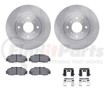 6612-59007 by DYNAMIC FRICTION COMPANY - Rotors with 5000 Euro Ceramic Brake Pads includes Hardware