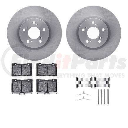 6612-58027 by DYNAMIC FRICTION COMPANY - Rotors with 5000 Euro Ceramic Brake Pads includes Hardware