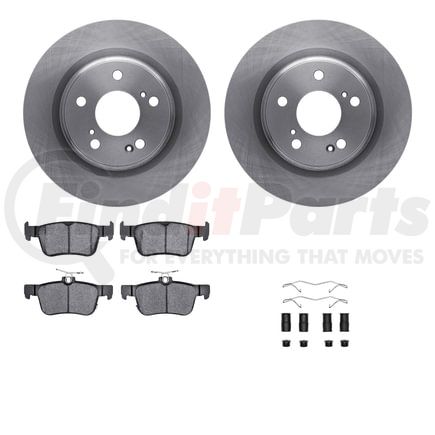 6612-59034 by DYNAMIC FRICTION COMPANY - Rotors with 5000 Euro Ceramic Brake Pads includes Hardware