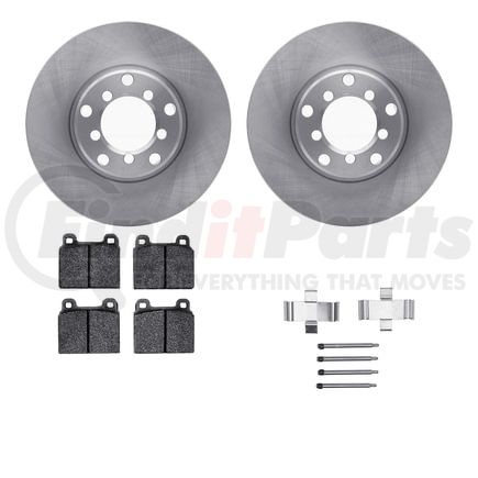 6612-63021 by DYNAMIC FRICTION COMPANY - Rotors with 5000 Euro Ceramic Brake Pads includes Hardware