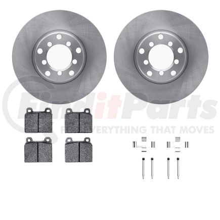 6612-63022 by DYNAMIC FRICTION COMPANY - Rotors with 5000 Euro Ceramic Brake Pads includes Hardware