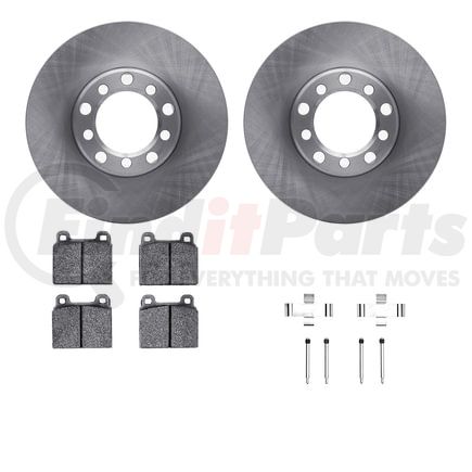 6612-63054 by DYNAMIC FRICTION COMPANY - Rotors with 5000 Euro Ceramic Brake Pads includes Hardware