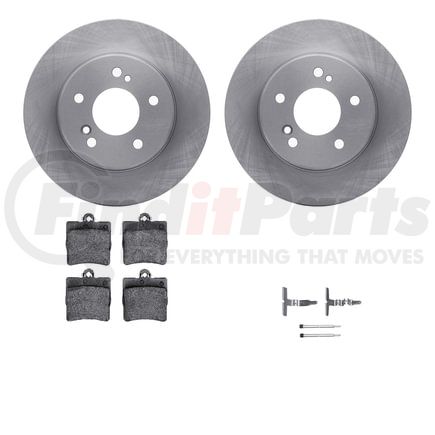 6612-63119 by DYNAMIC FRICTION COMPANY - Rotors with 5000 Euro Ceramic Brake Pads includes Hardware