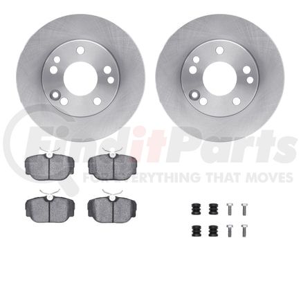 6612-63111 by DYNAMIC FRICTION COMPANY - Rotors with 5000 Euro Ceramic Brake Pads includes Hardware