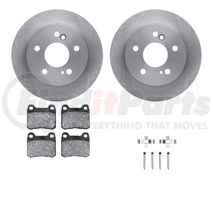 6612-63134 by DYNAMIC FRICTION COMPANY - Rotors with 5000 Euro Ceramic Brake Pads includes Hardware