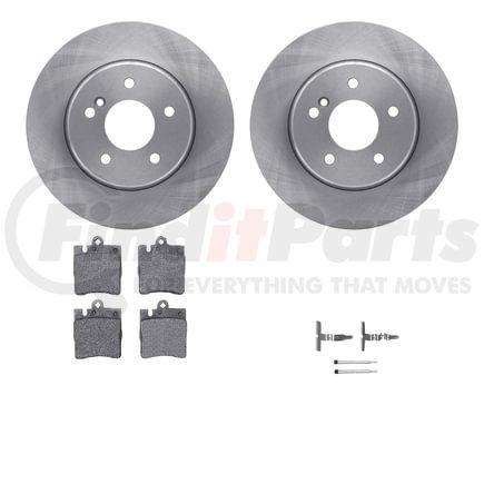 6612-63209 by DYNAMIC FRICTION COMPANY - Rotors with 5000 Euro Ceramic Brake Pads includes Hardware