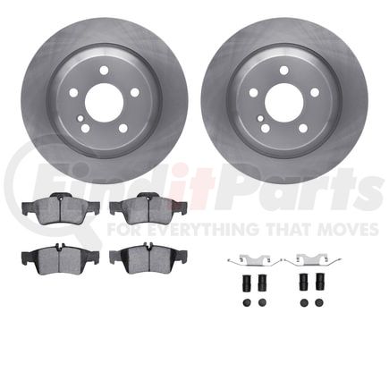 6612-63217 by DYNAMIC FRICTION COMPANY - Rotors with 5000 Euro Ceramic Brake Pads includes Hardware
